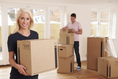Packing boxes and furniture for a flat move in Sanderstead