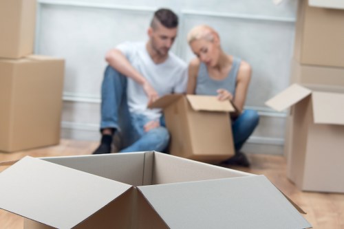Organised boxes and furniture stored safely in Sanderstead