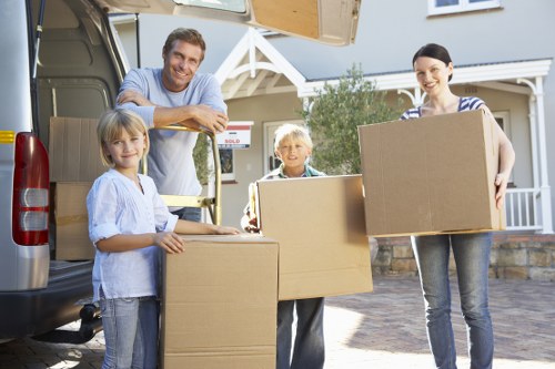 Organised storage space in Sanderstead with neatly packed boxes and furniture